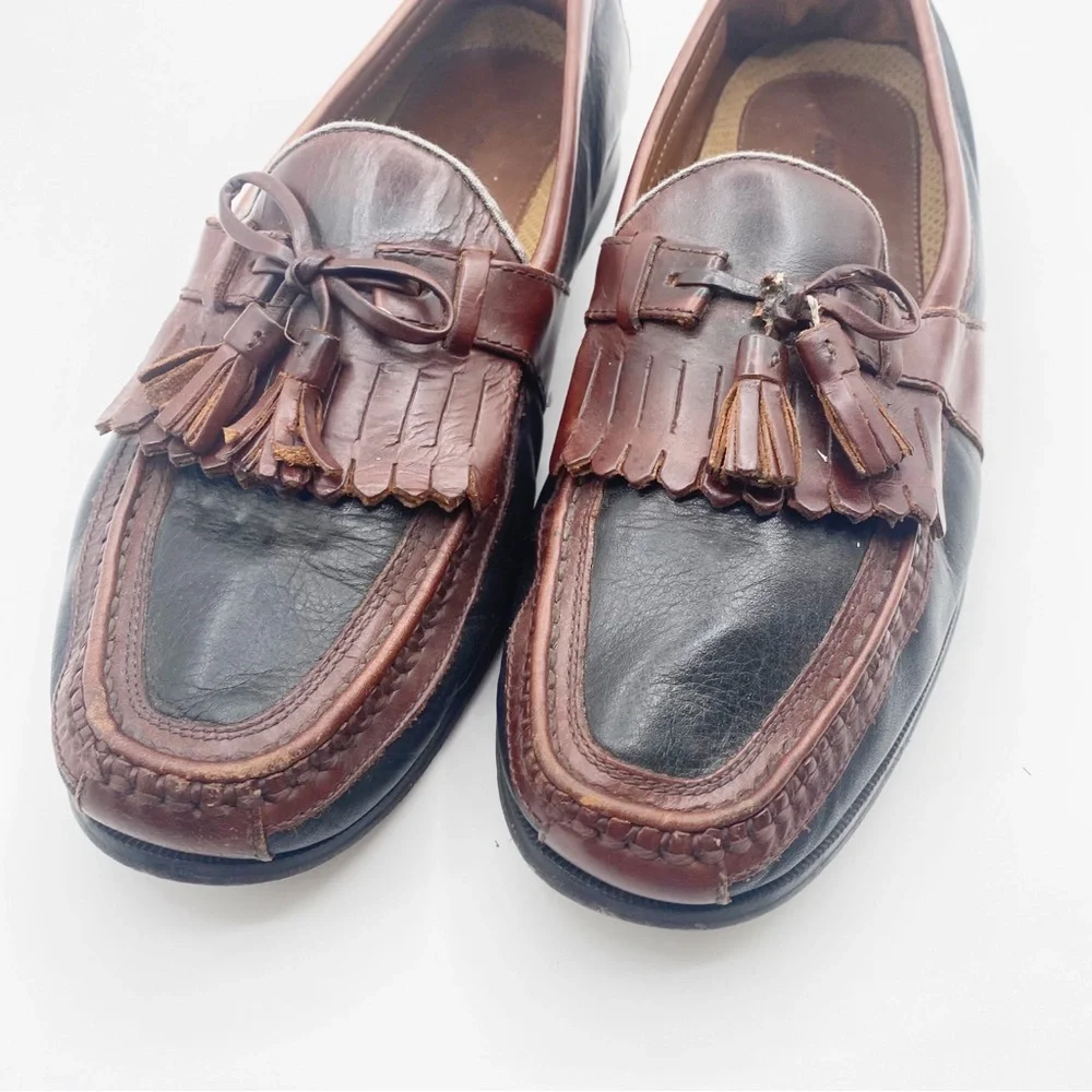 Johnston and Murphy Men’s Brown Leather Loafers with Tassels Casual Size 11.5